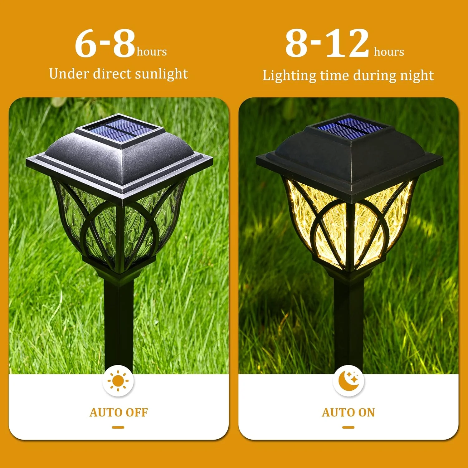 6 Pack Led Solar Pathway Garden Lights Outdoor - Image 4
