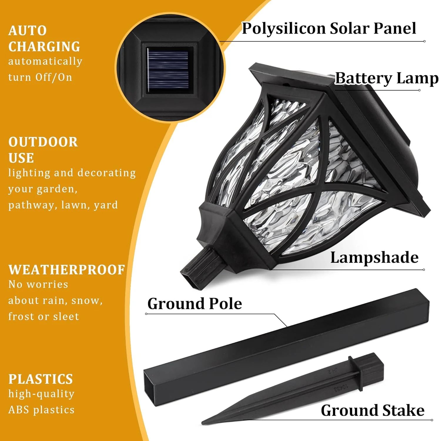6 Pack Led Solar Pathway Garden Lights Outdoor - Image 5