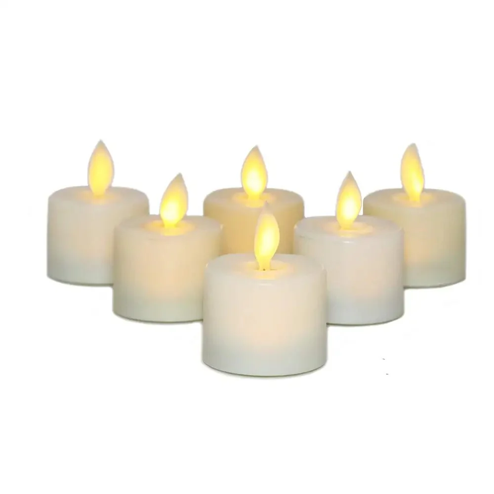6 Pcs Realistic Flameless Candles With Remote - Image 4