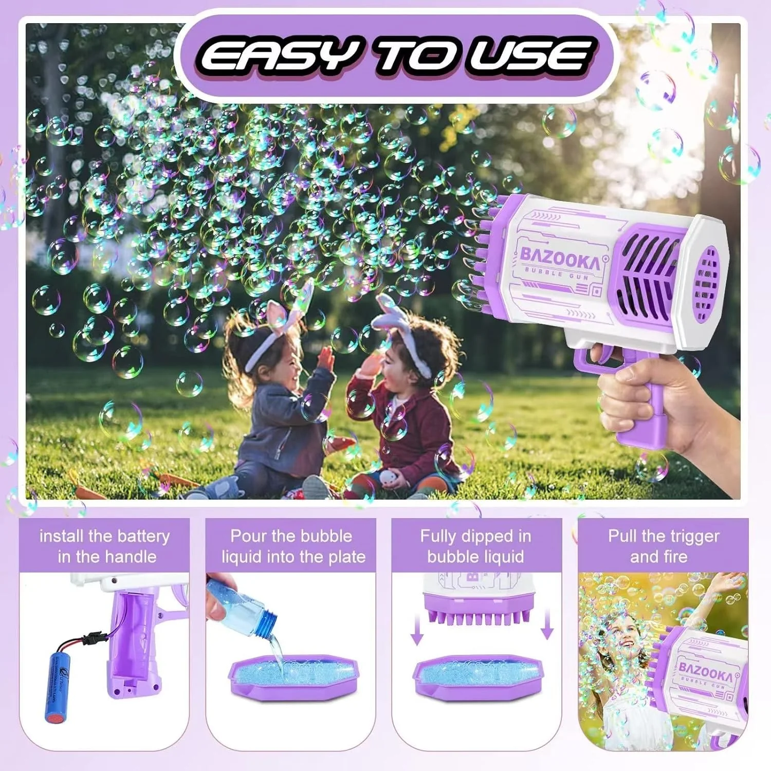 Bubble Gun Blaster Toy - Image 2