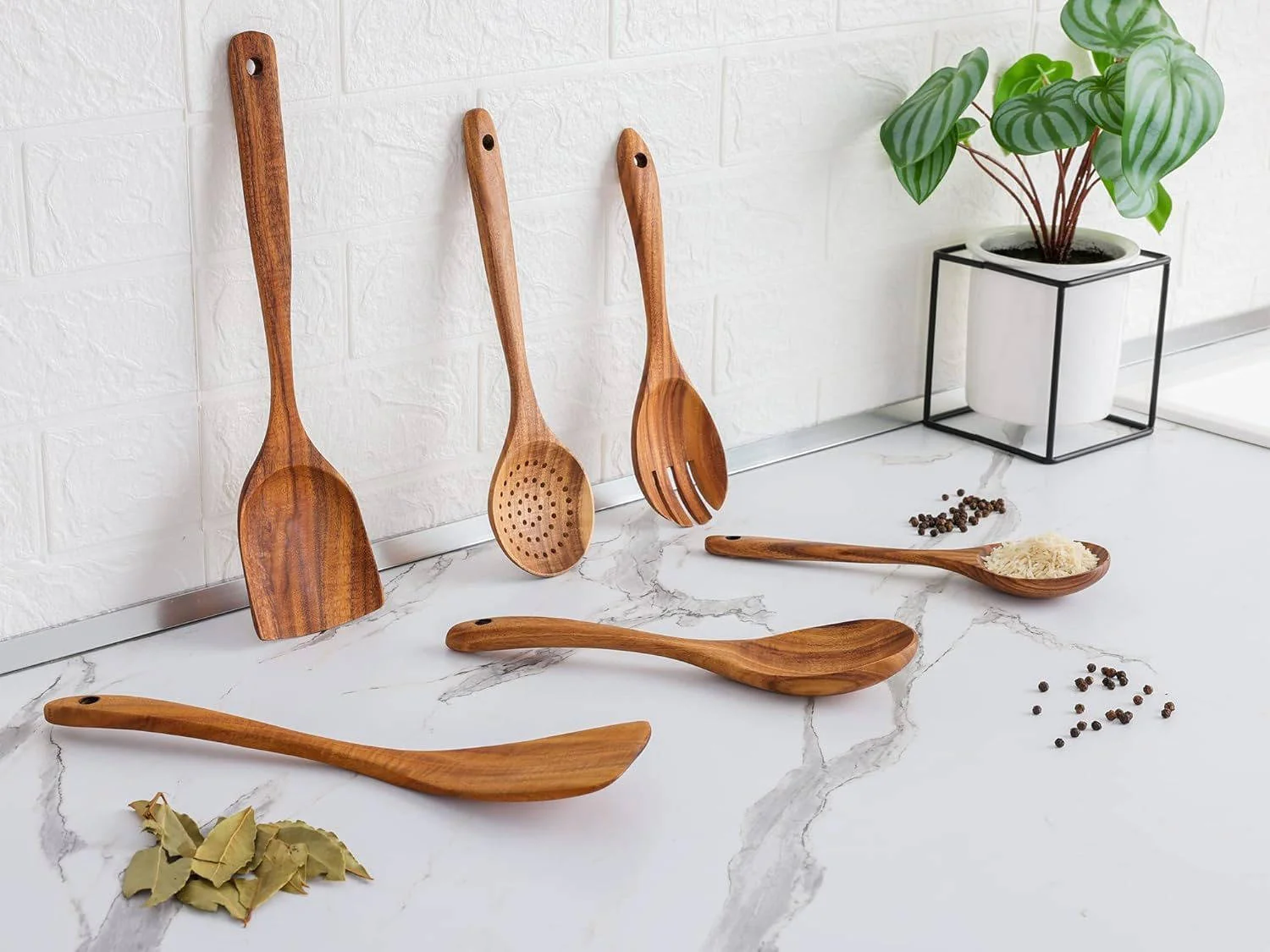 6pcs Wooden Utensils Set - Image 4
