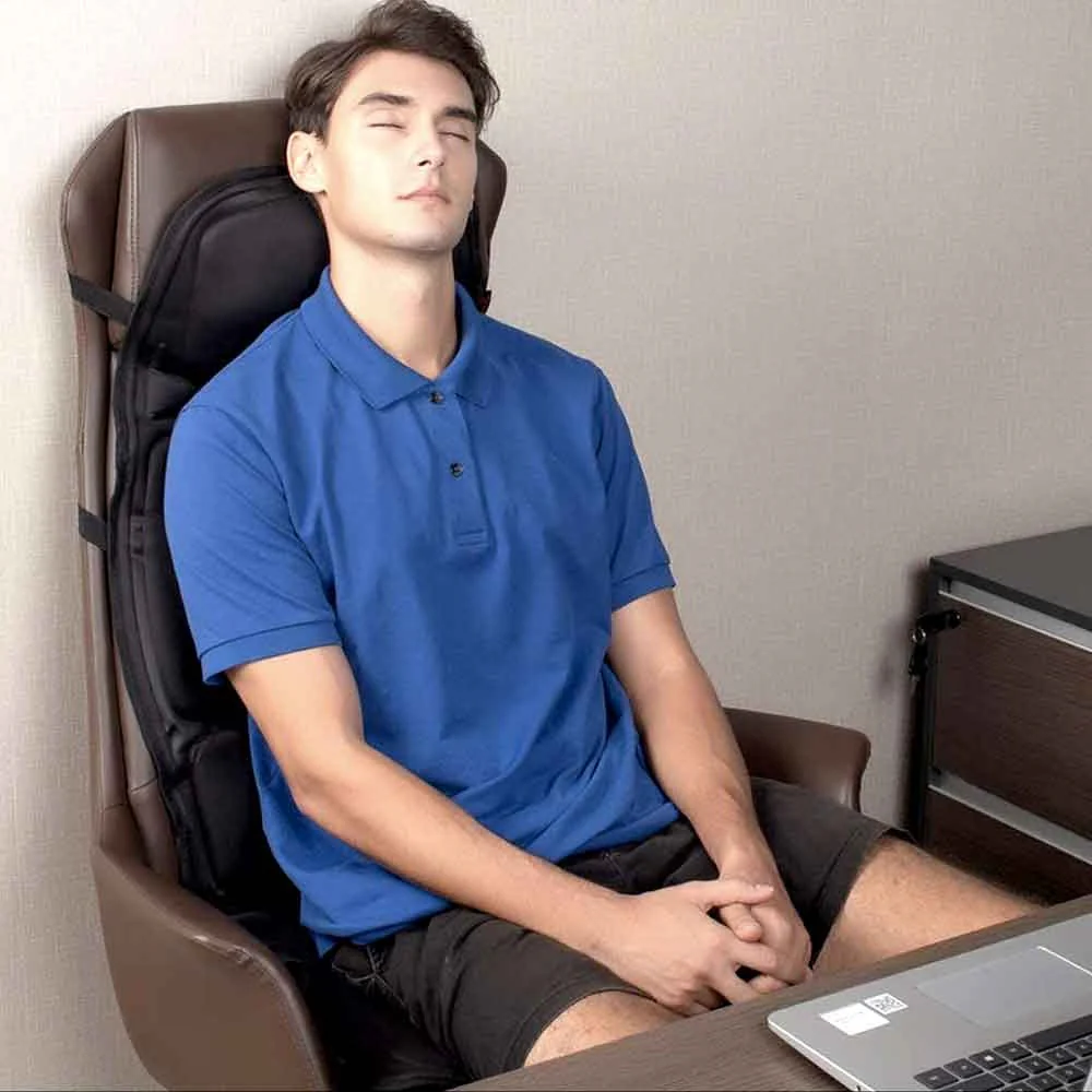 8 Mode Massage Chair Pad With Heated Back Neck Cushion For Car & Home - Image 5