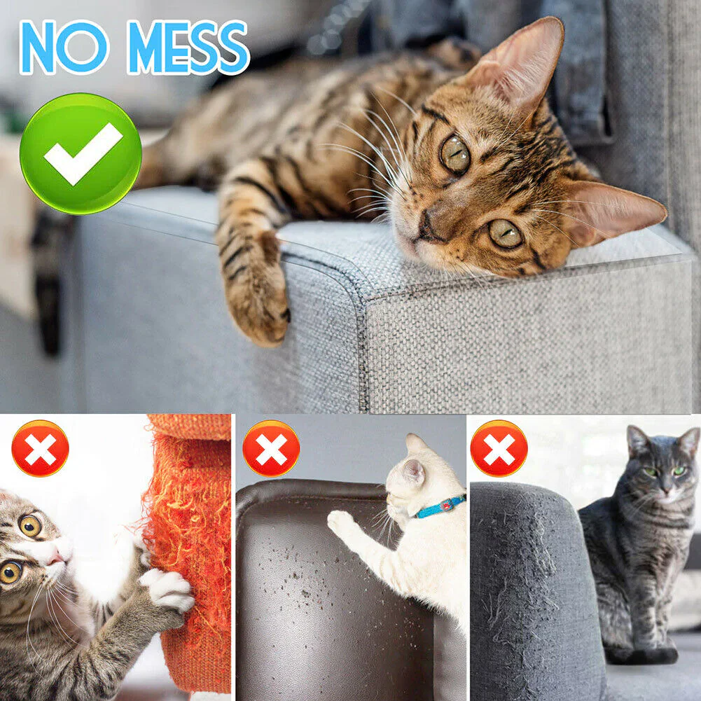 8PC Cat Scratch Furniture Protector Guards Anti-Scratch Couch Protector Pads - Image 6