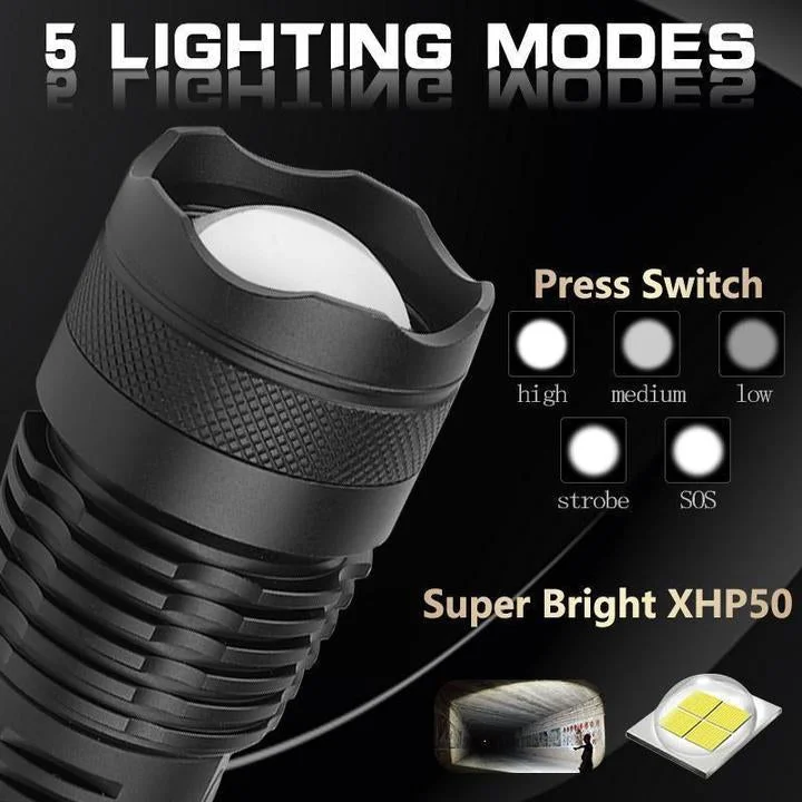 90000 Lumens Xhp50.2 Most Powerful Flashlight - Image 8