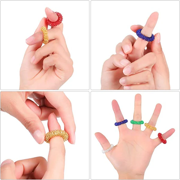 Acupressure Spiked Finger Massage Rings With Sensory Impressions - Image 2