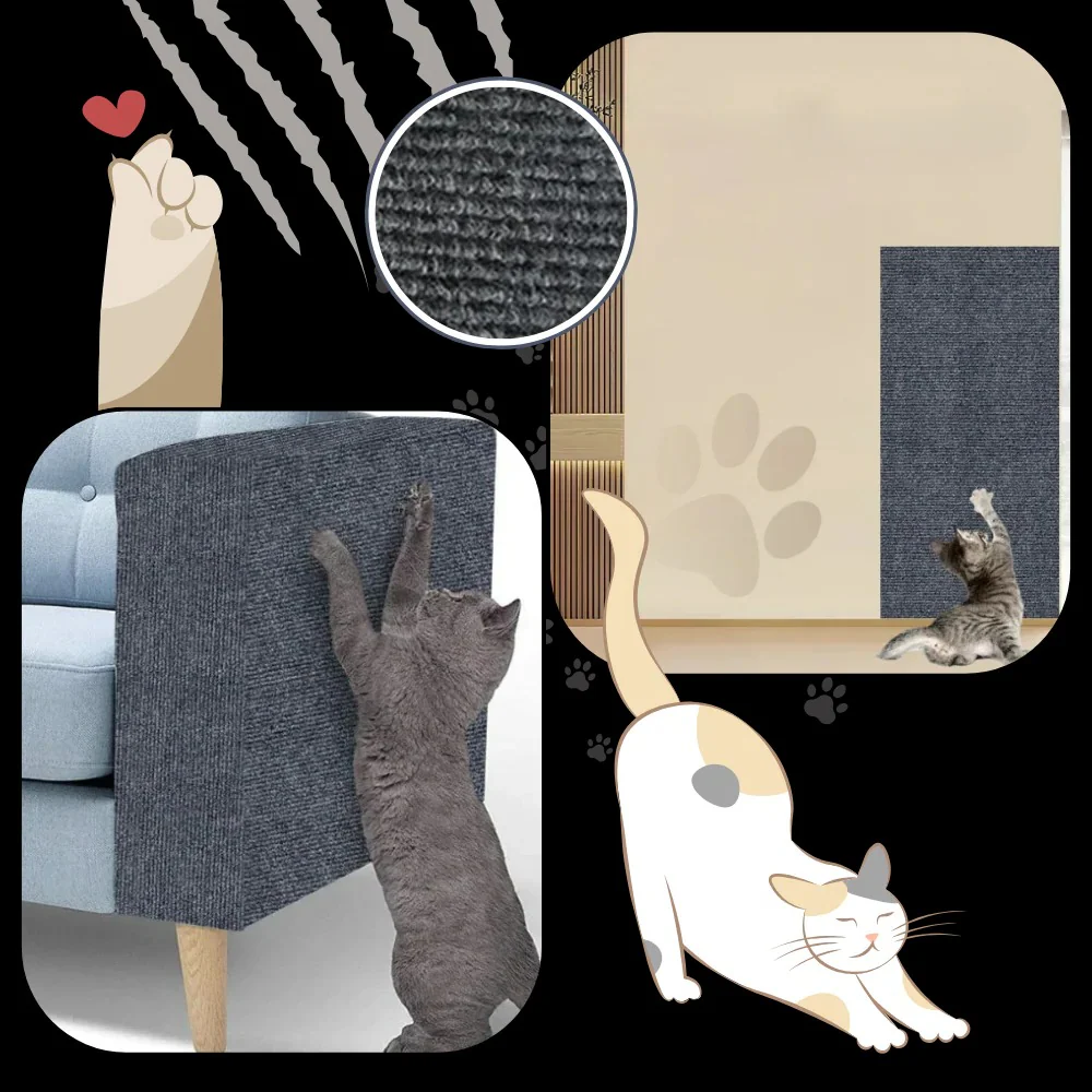 Adhesive Wall Mounted Cat Scratch Pad - Image 8