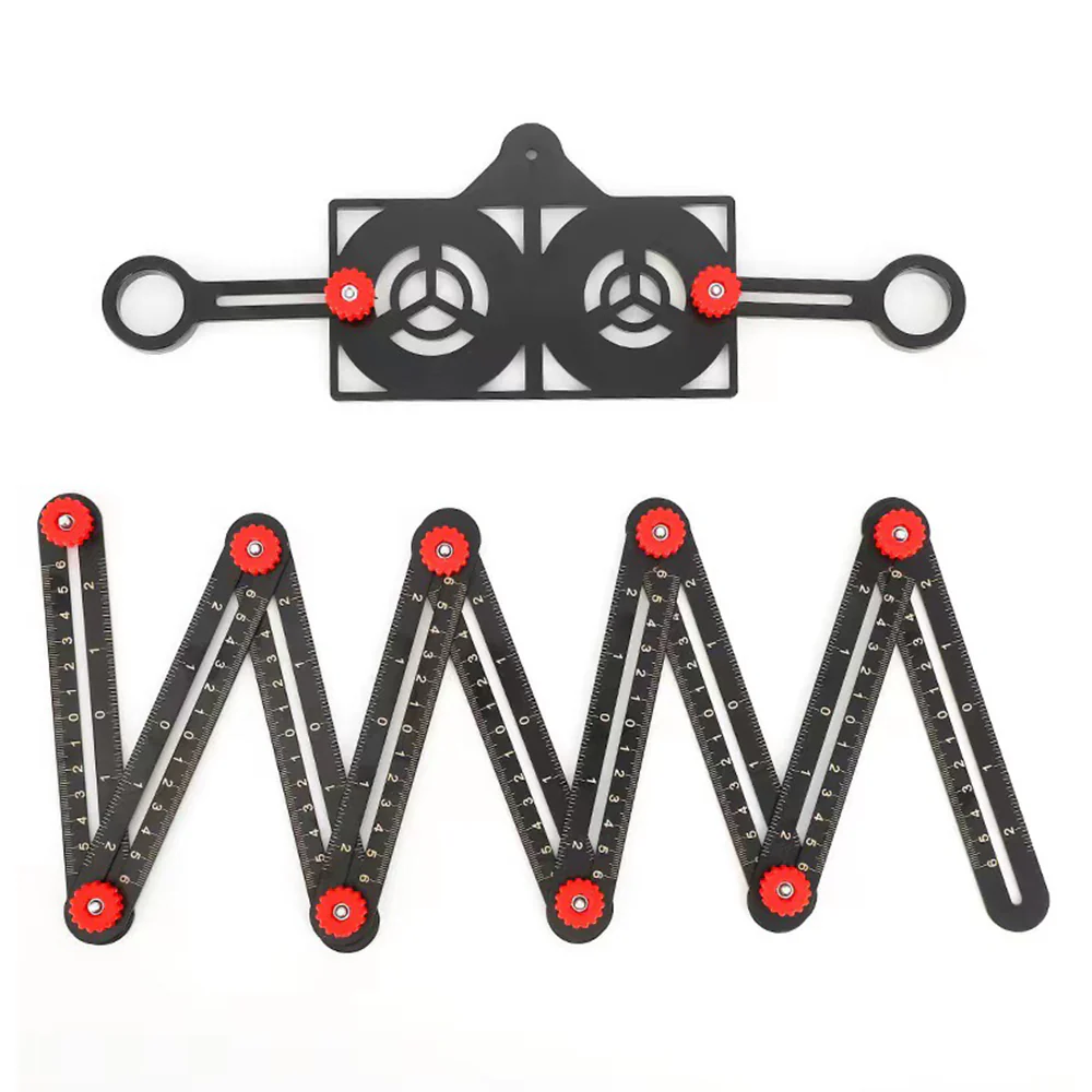 Adjustable Aluminum Alloy Tile Work Folding Ruler - Image 2