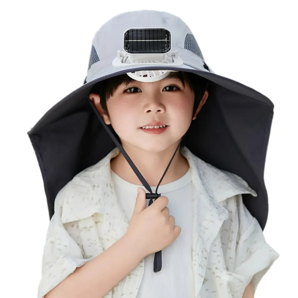 Adjustable Kids Solar Fan Hat - Image 11