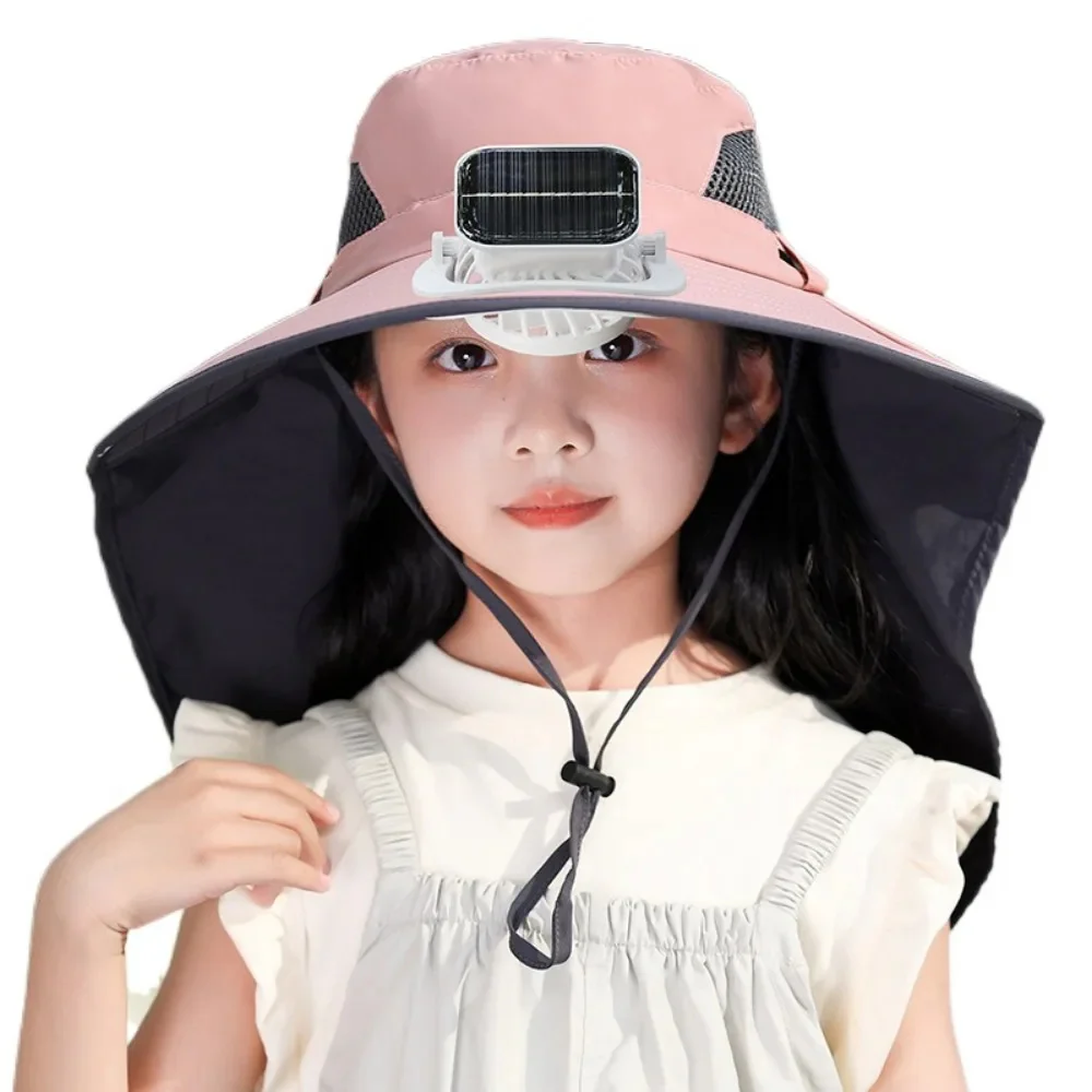 Adjustable Kids Solar Fan Hat - Image 13