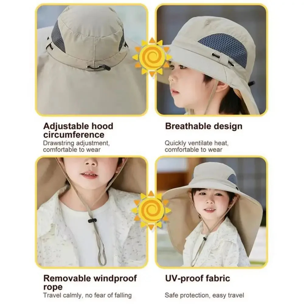 Adjustable Kids Solar Fan Hat - Image 4