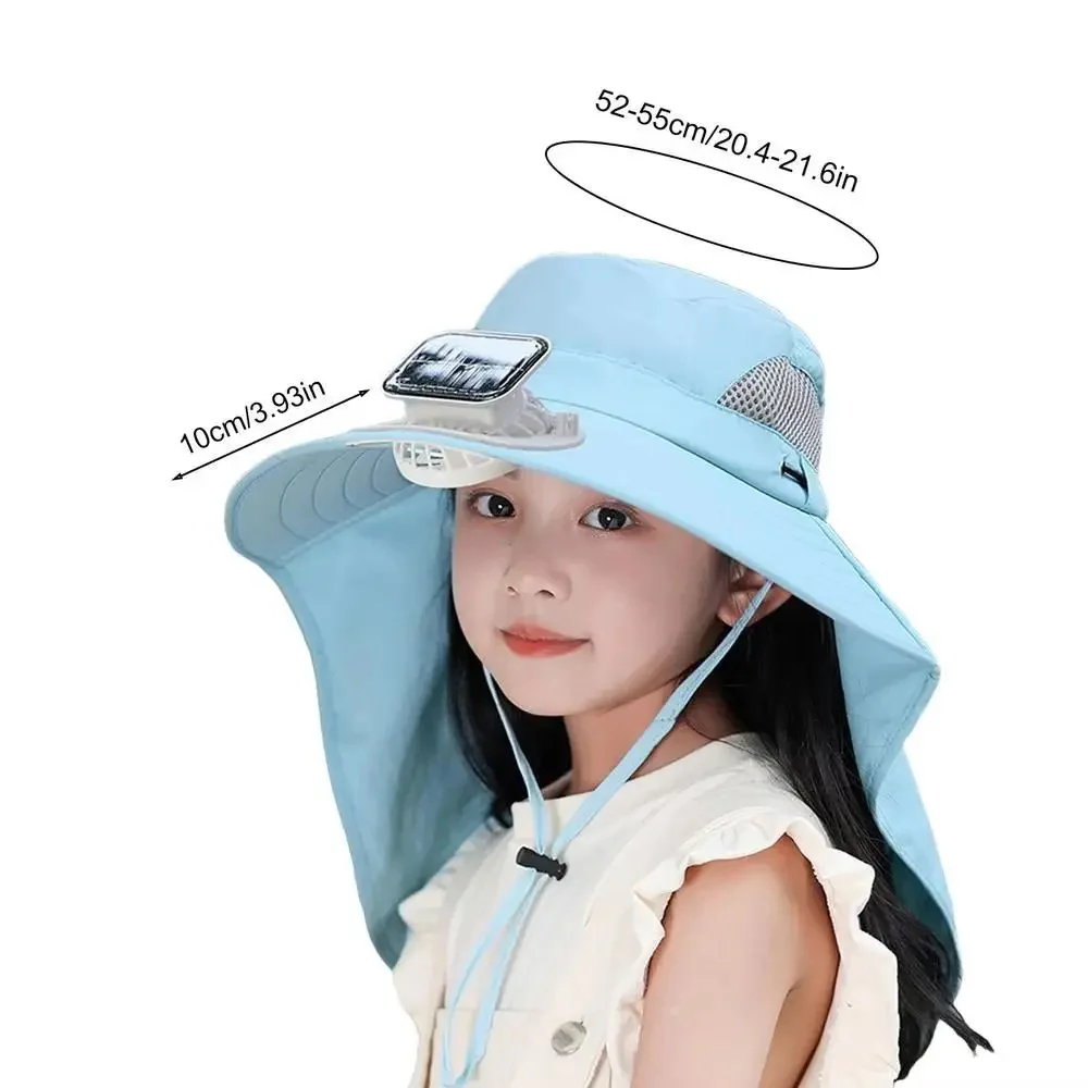 Adjustable Kids Solar Fan Hat - Image 8