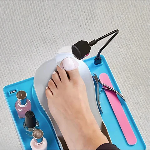 Adjustable Pedicure Rest with LED Magnifier - Image 3