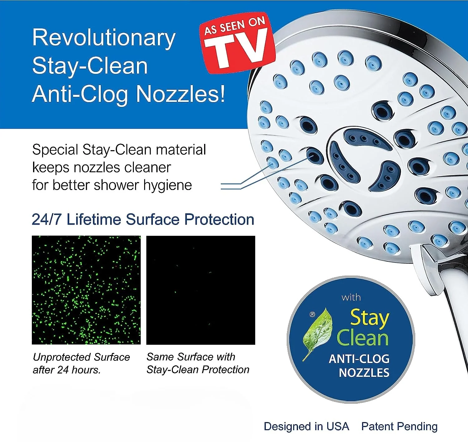 Adjustable Pressure Handheld Shower Head With A Hose - Image 2