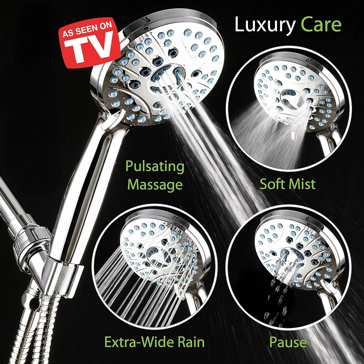 Adjustable Pressure Handheld Shower Head With A Hose - Image 6