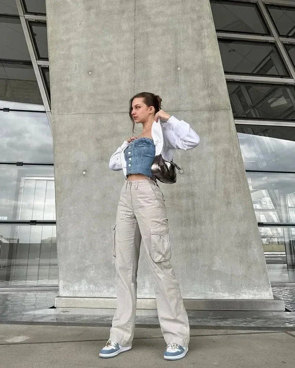 Adjustable Straight Fit Cargo Pants - Image 3
