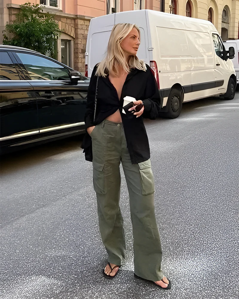 Adjustable Straight Fit Cargo Pants - Image 5