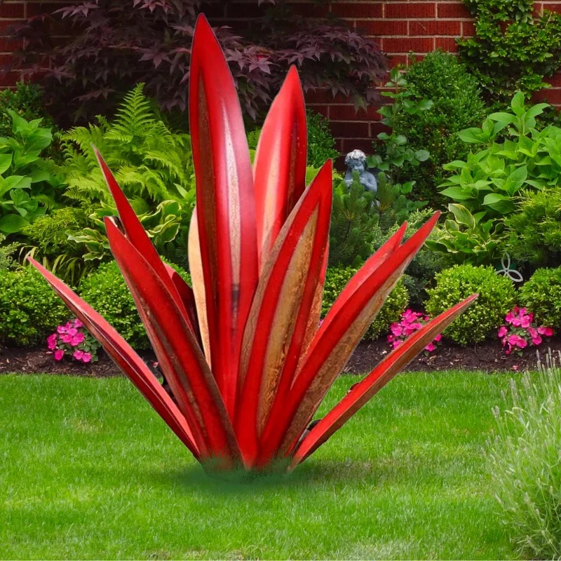 Agave Americana Metal Decorative Plant - Image 2