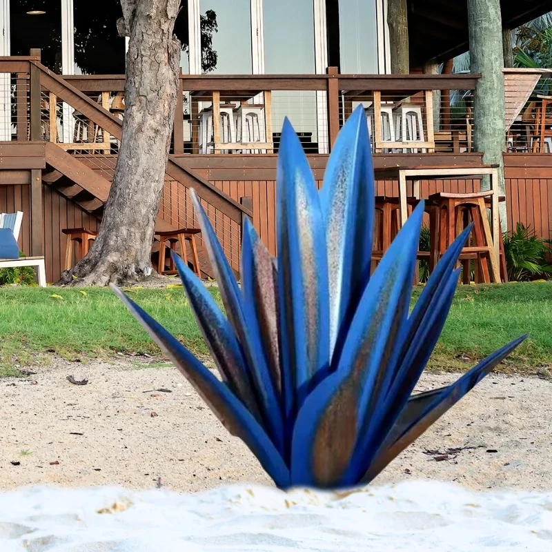 Agave Americana Metal Decorative Plant - Image 3