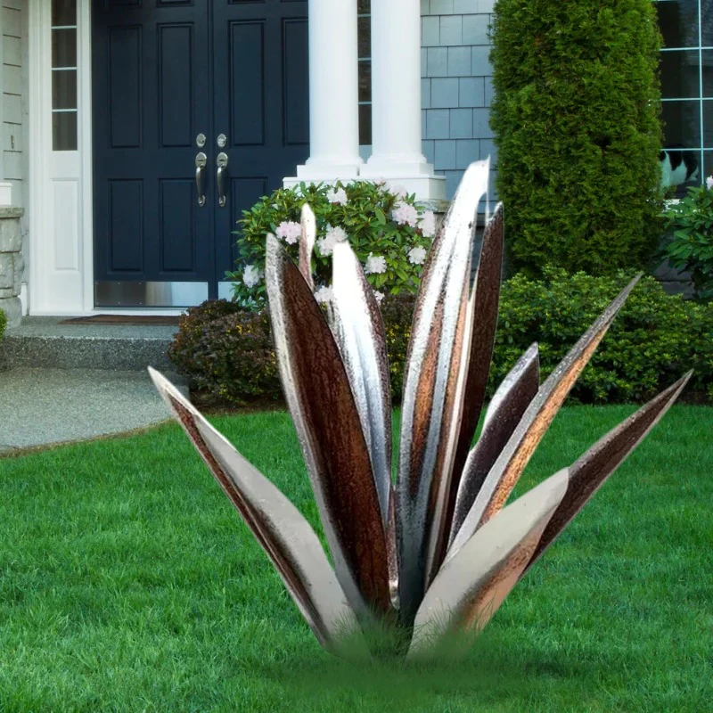 Agave Americana Metal Decorative Plant - Image 5