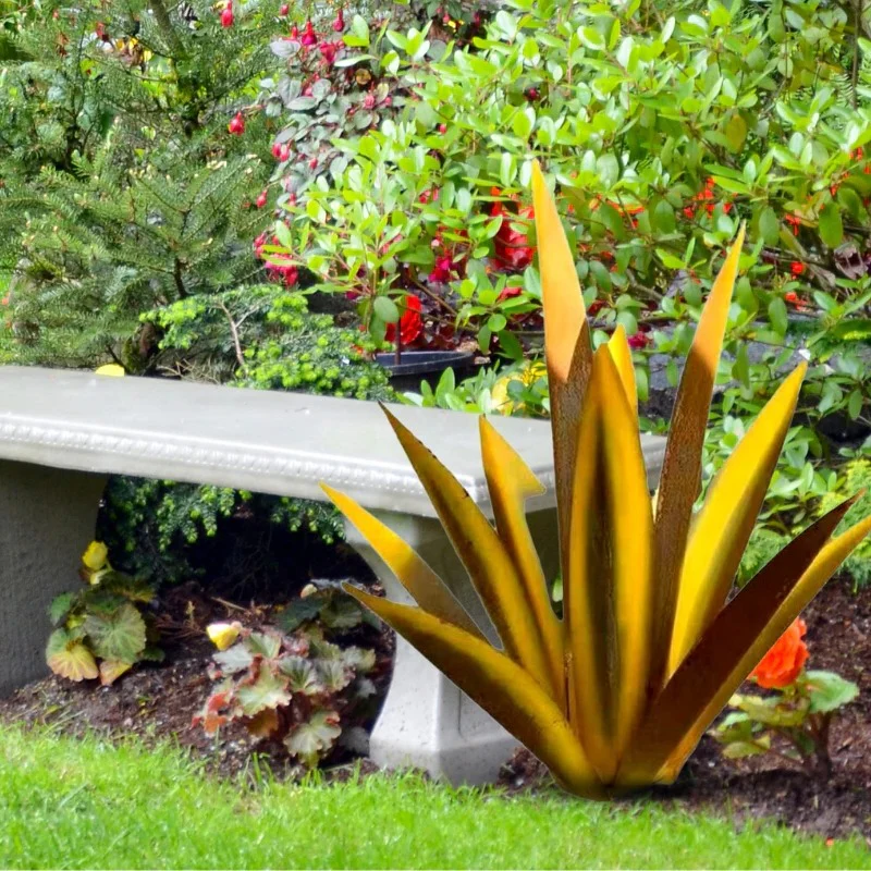 Agave Americana Metal Decorative Plant - Image 6