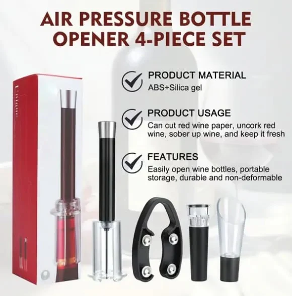 Air-Assist Wine Bottle Opening Set - Image 4