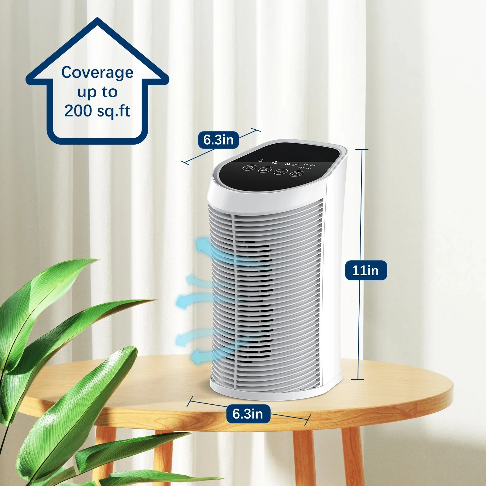 Air Purifier HEPA Filter For Indoor 200 Square - 99.9% Removal - Image 3