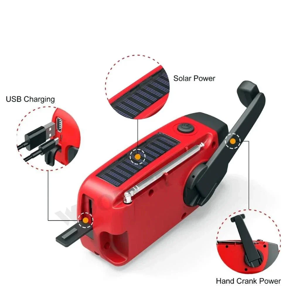 All-in-One Emergency Radio with Solar Power and Power Bank - Image 3