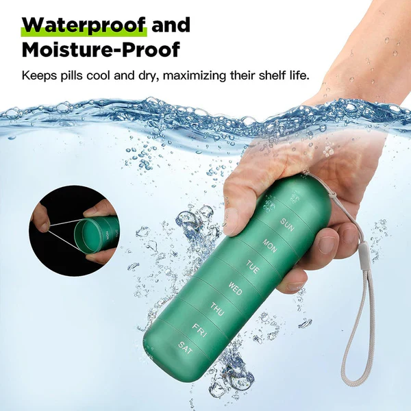 Aluminum 7 Days Portable Pill Organizer for Travel, Pill Box Pill Container - Image 9