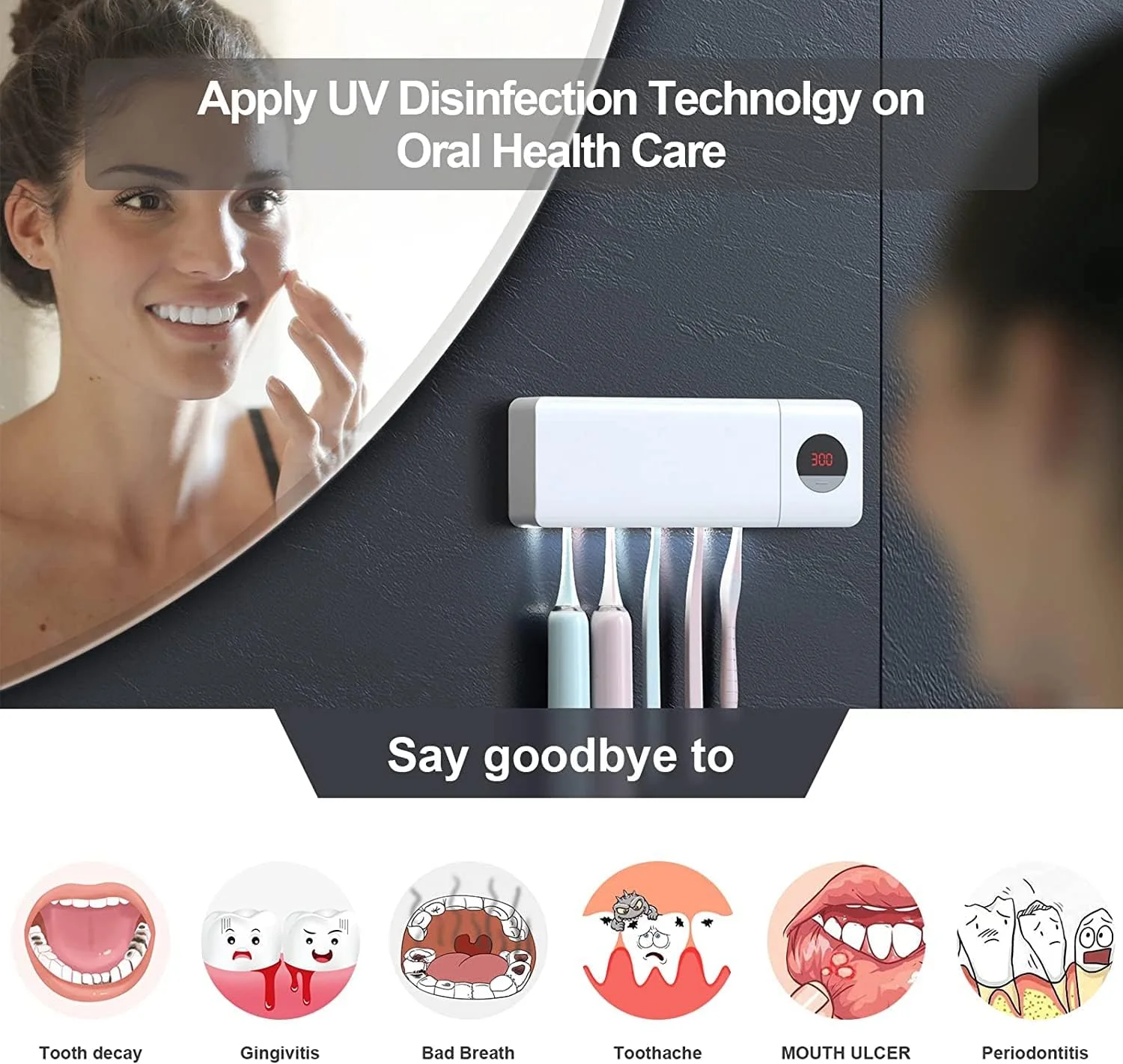 Antibacterial Toothbrush Sanitizer Holder - Image 5