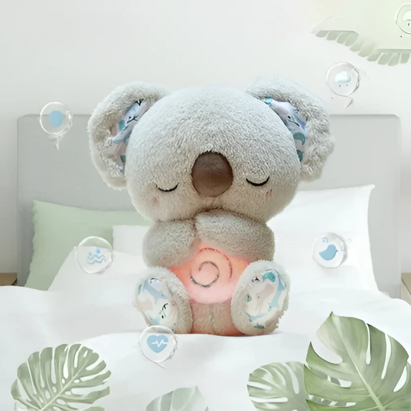 Anxiety Relief Koala Plush Toy with Music, Lights and Rhythmic Breathing Motion - Image 4