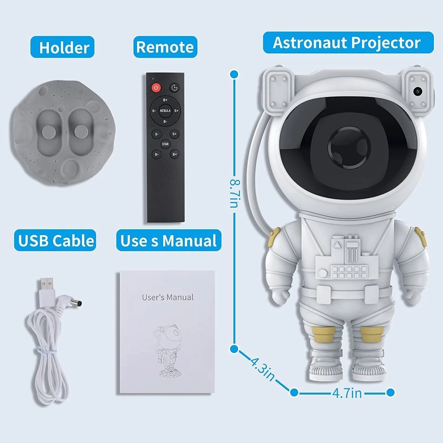 Astronaut Projector Galaxy Starry Sky Night Light - Image 9