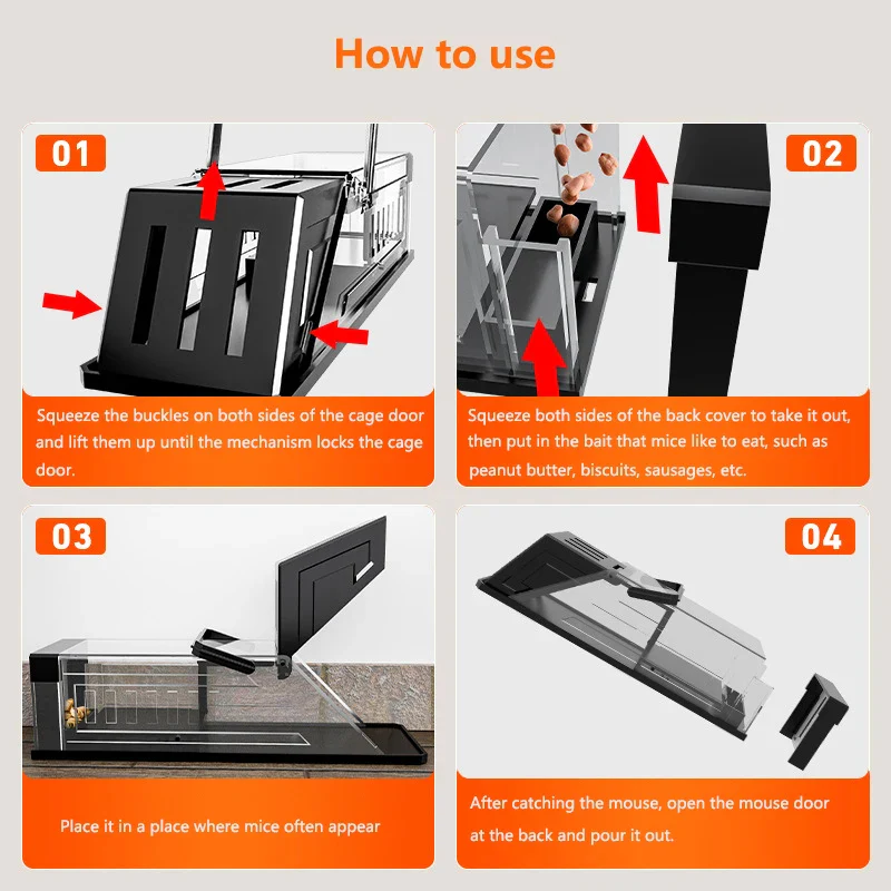 Automatic Mouse Trap Cage with Sensitive Trigger - Image 2