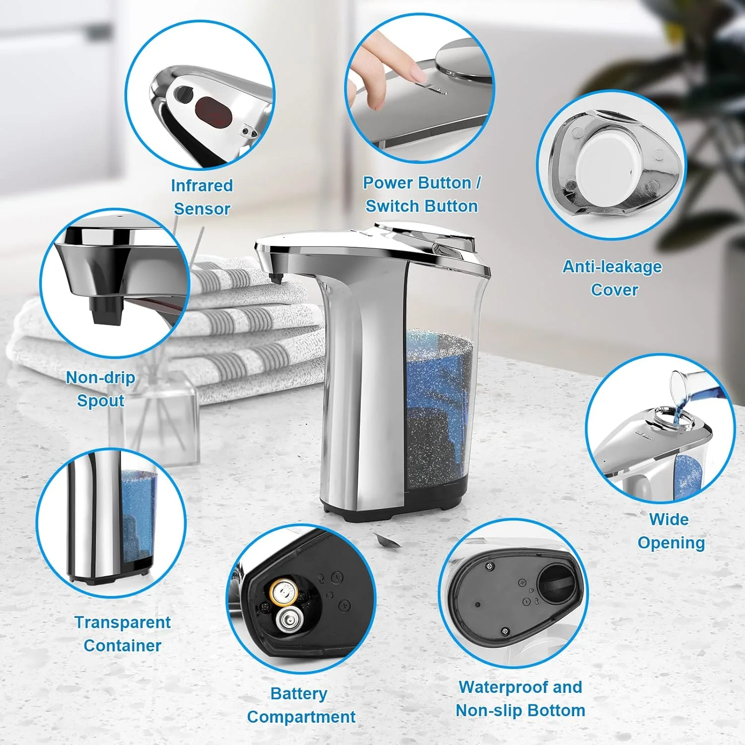 Automatic Touchless Dish Soap Dispenser For Kitchen And Bathroom - Image 8