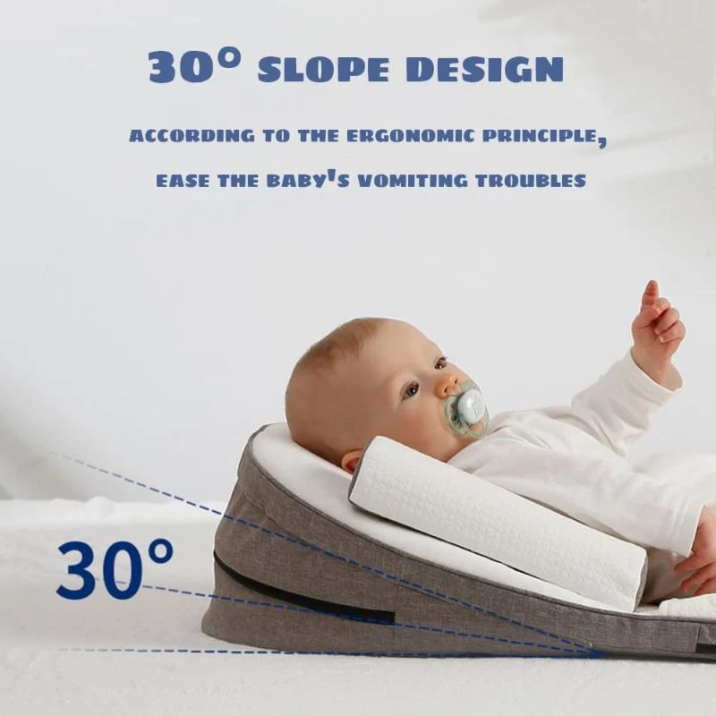 Baby Wedge Side Sleeping Pillow Bed Reflux Anti Roll Newborn Bed - Image 4