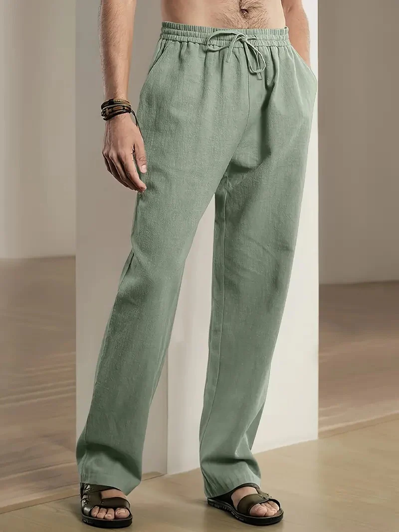 Baggy Linen Pants For Men - Image 4