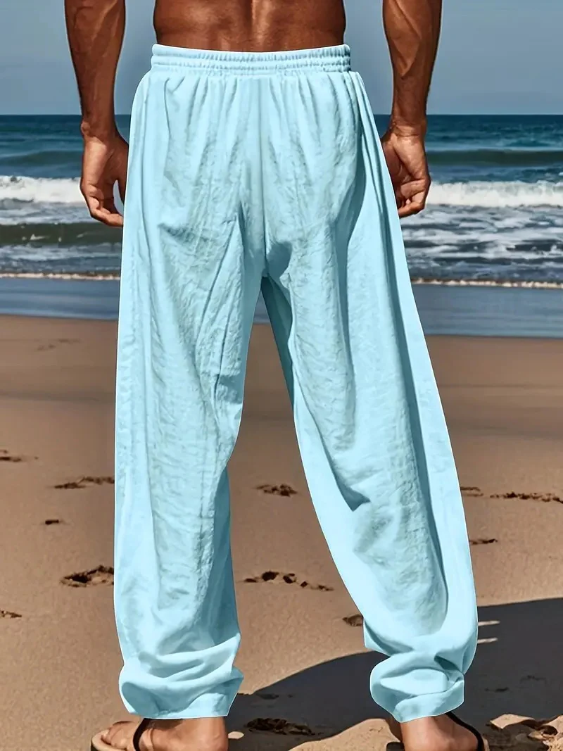 Baggy Linen Pants For Men - Image 9