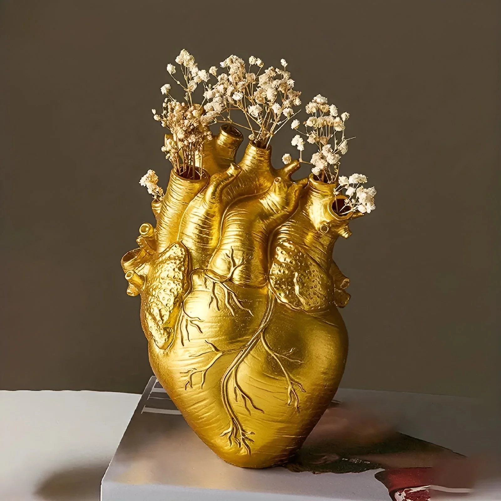 Bamboo & Wood Lively Heart-Shaped Vase - Image 3