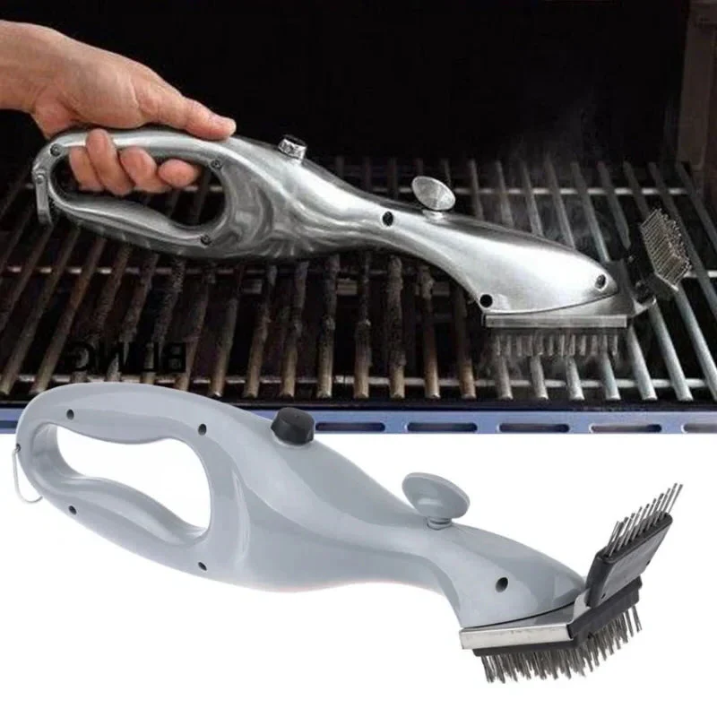 Barbecue Grill Outdoor Steam Cleaning Brush BBQ Cleaner Charcoal Scraper - Image 4