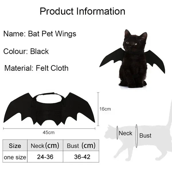 Bat Wing Halloween Costume for Pets - Image 3