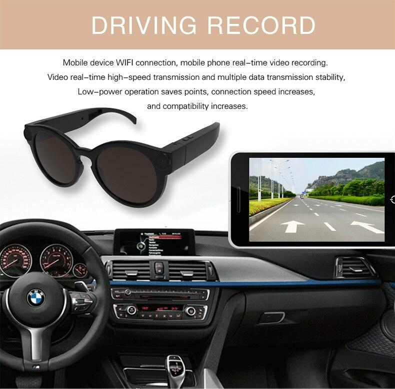 Bicycling Glasses WiFi Mini Camera HD 1080P DVR Video Audio Recorder - Image 3