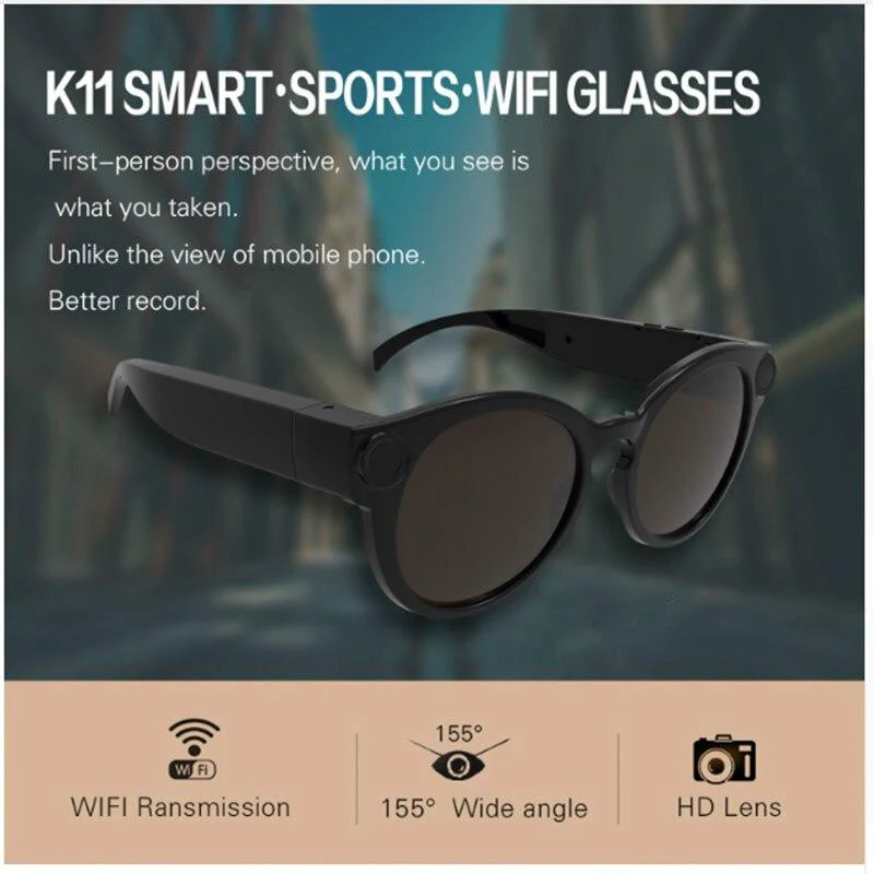 Bicycling Glasses WiFi Mini Camera HD 1080P DVR Video Audio Recorder - Image 5