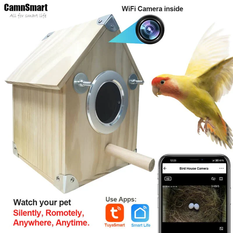 Bird Watching Nesting Feeder Nest Cam Box with Camera - Image 2