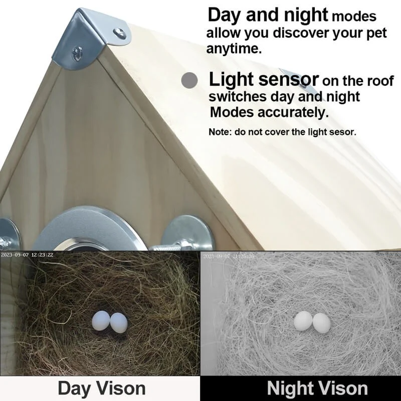 Bird Watching Nesting Feeder Nest Cam Box with Camera - Image 4