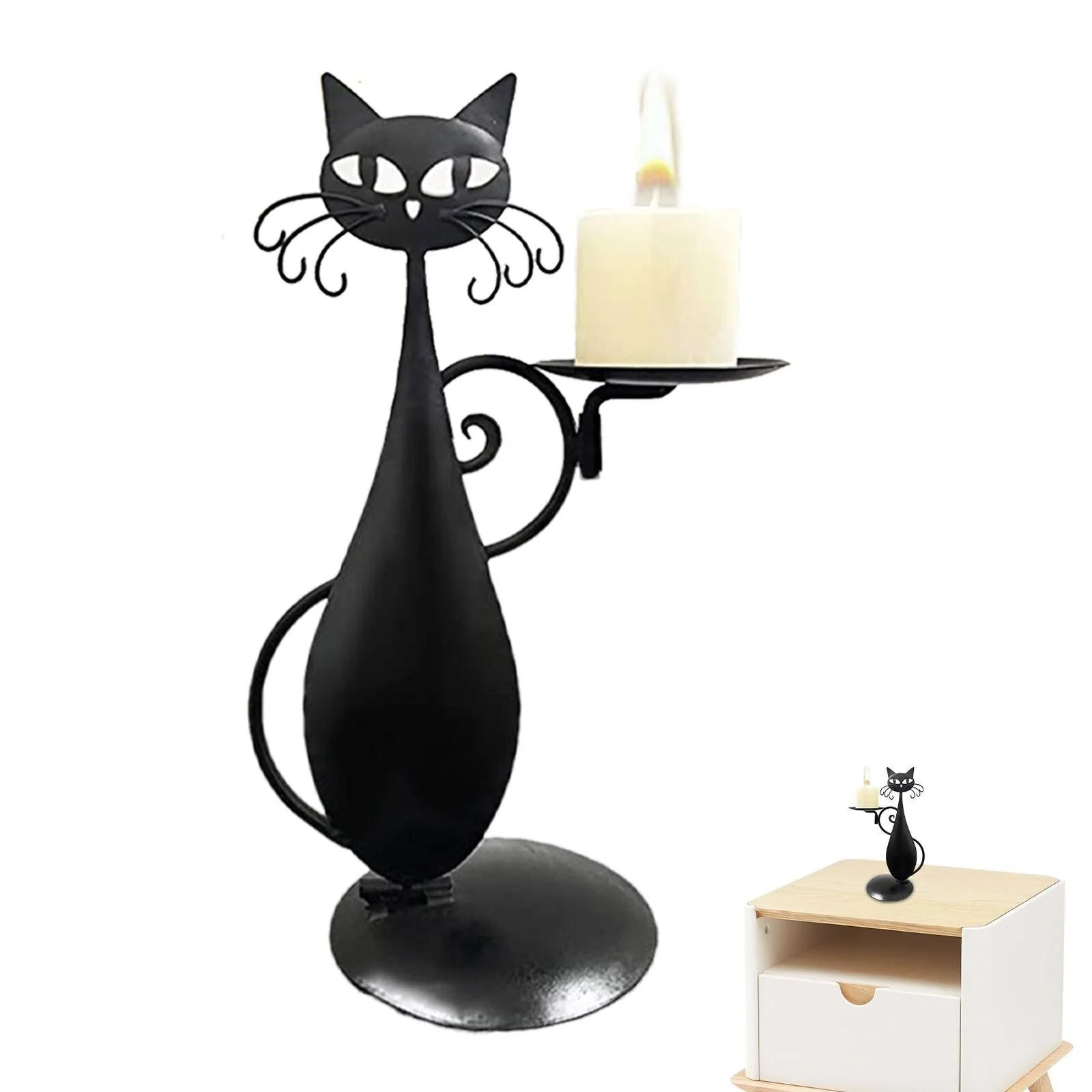 Black Cat Candle Holder - Image 4