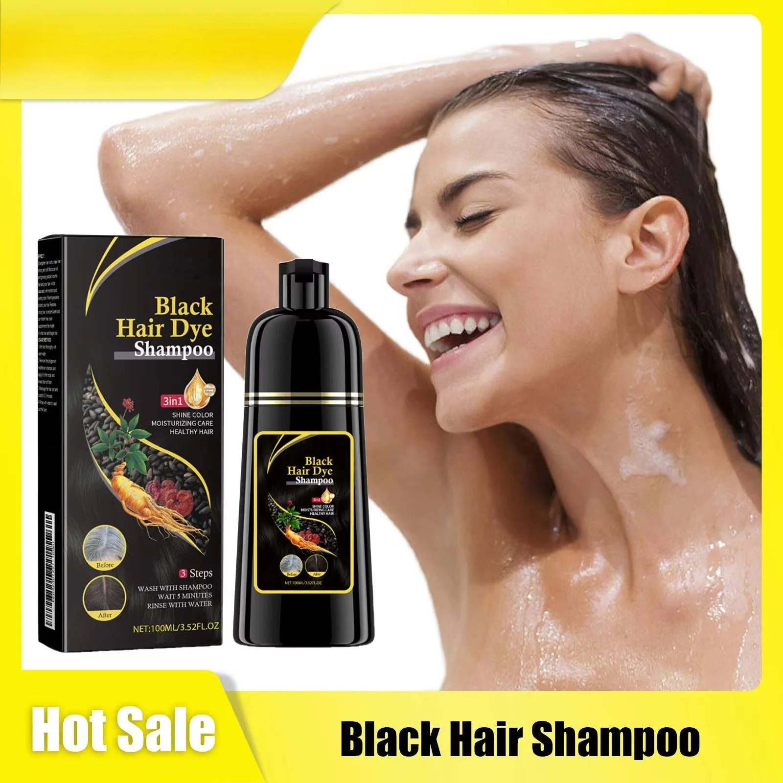 Black Hair Shampoo Dye - Image 3