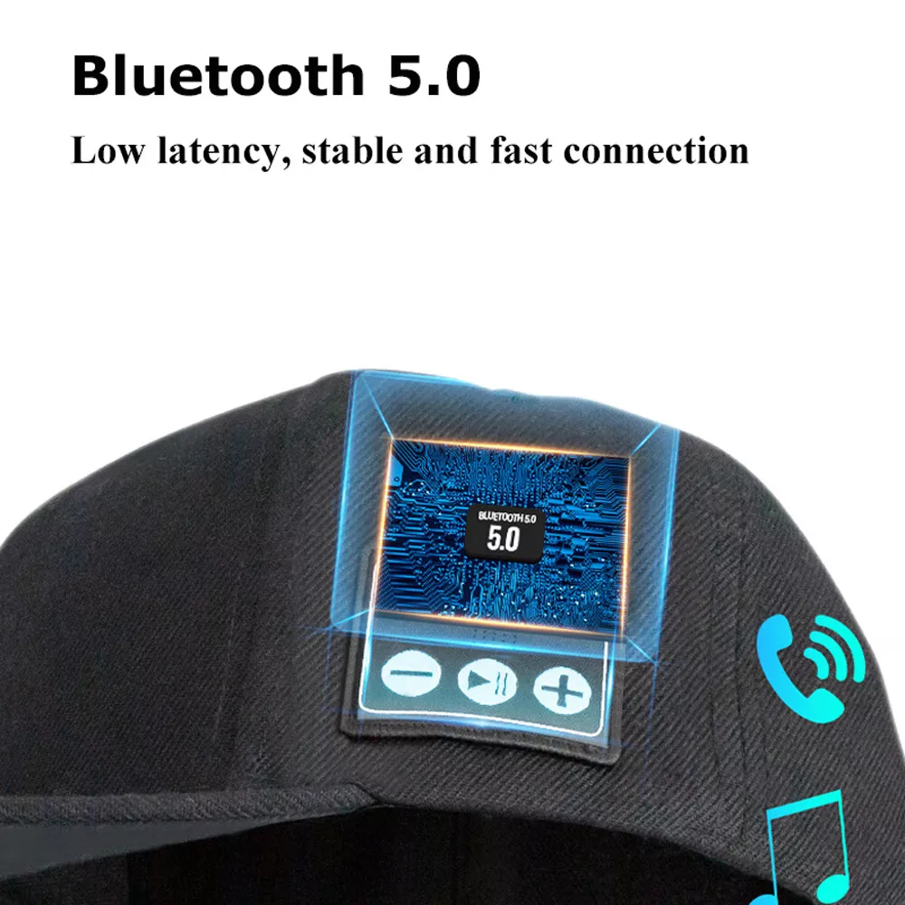 Bluetooth Speaker Baseball Cap – Wireless, Waterproof, and Stylish - Image 2
