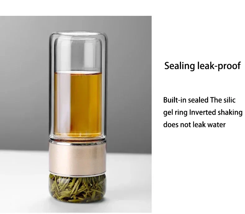 430ml Borosilicate Glass Double Layer Tea Infuser - Image 4