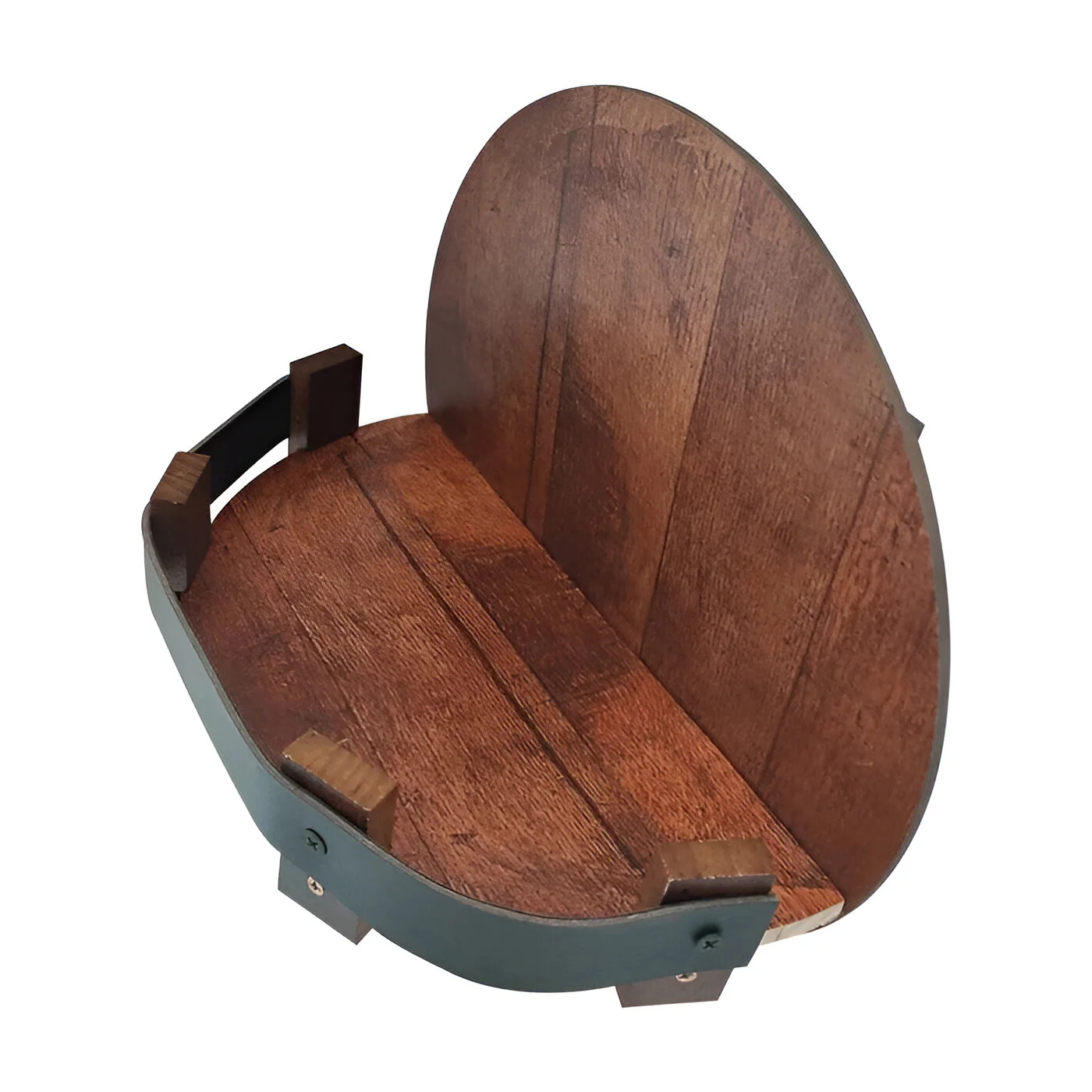 Bourbon Whiskey Barrel Shelf - Rustic Bar Accessories - Image 5