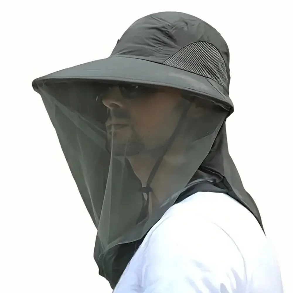 Breathable Sun and Mosquito Protection Wide Brim Hat - Image 5