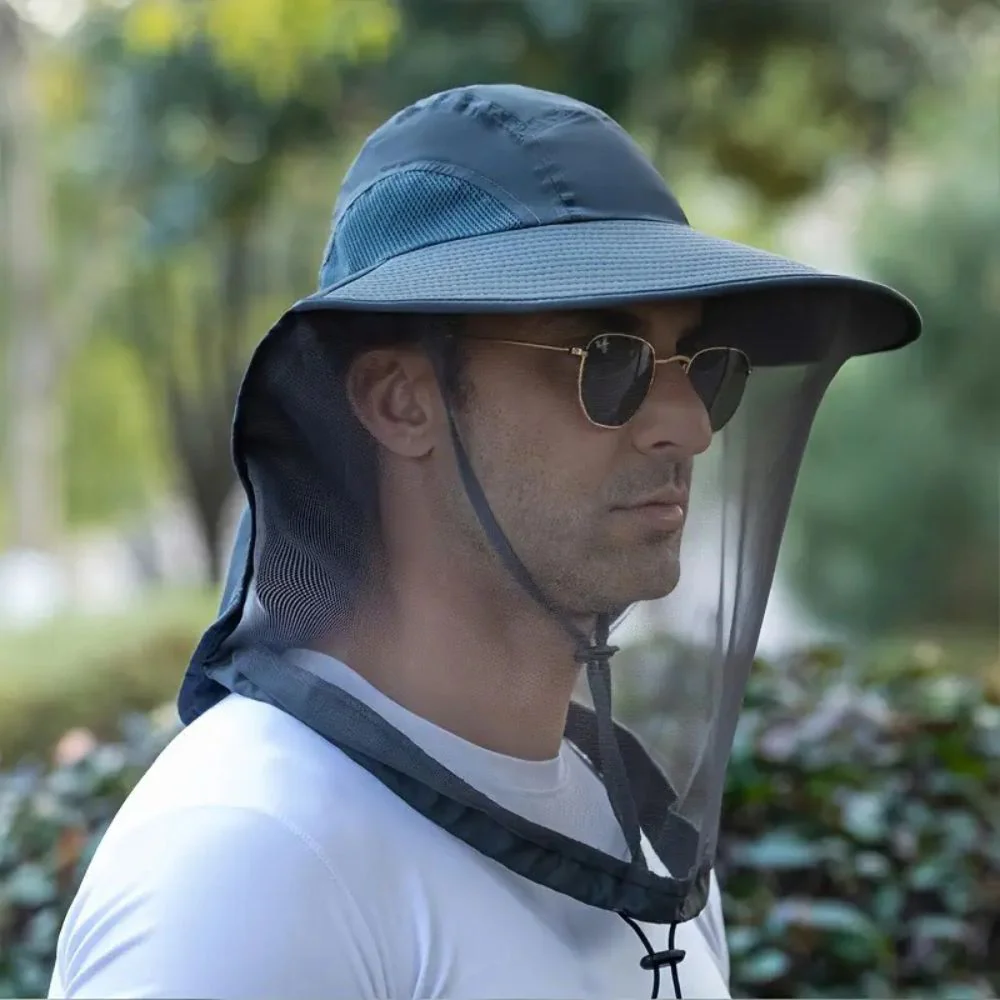 Breathable Sun and Mosquito Protection Wide Brim Hat - Image 6